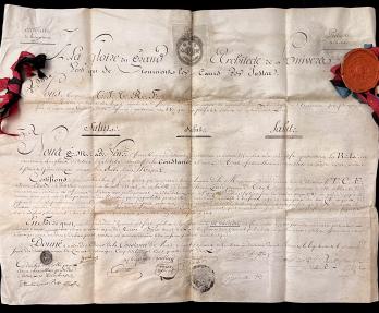 Masonic diploma from La Constance Lodge of Arras